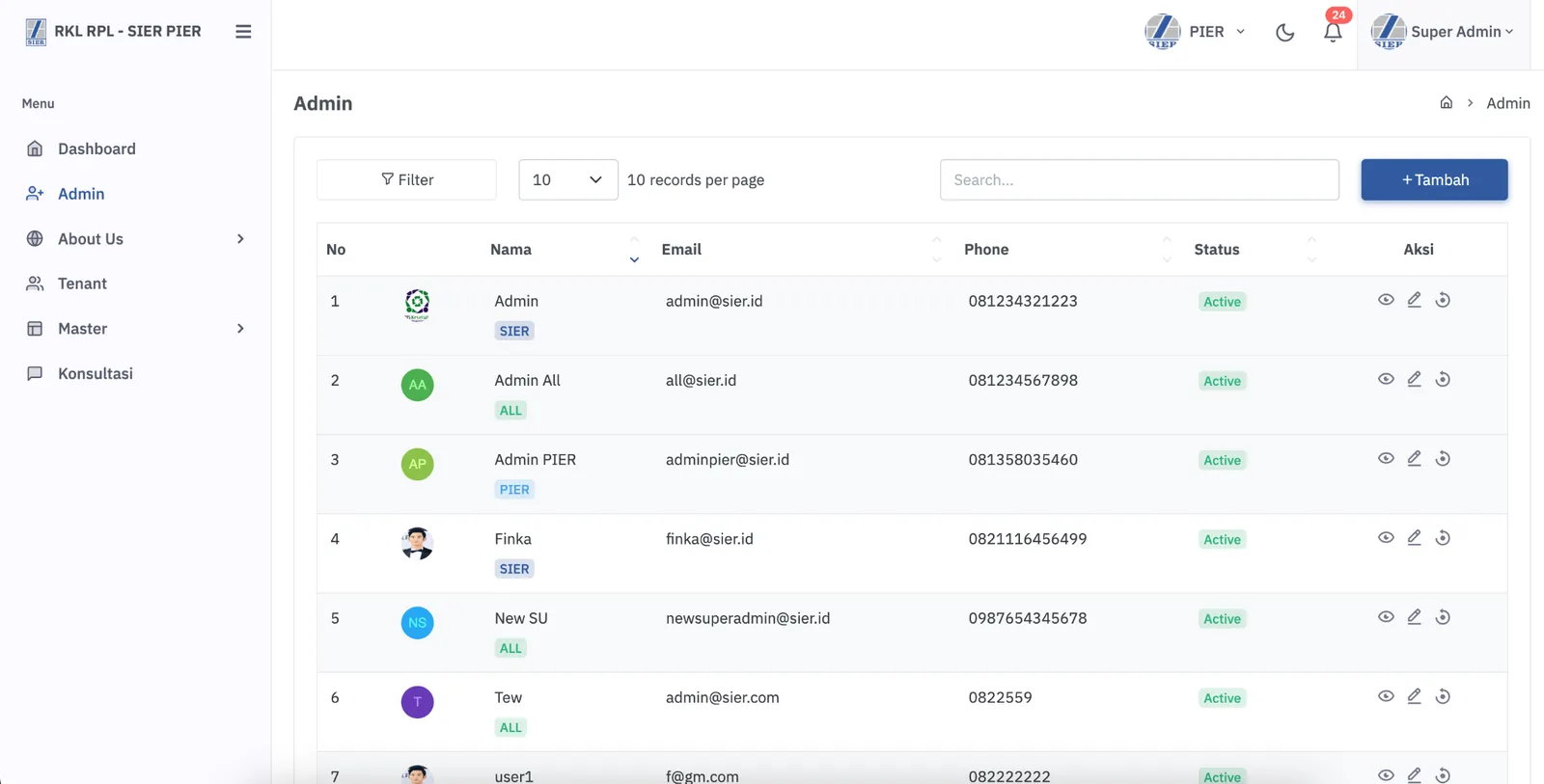 Monthly waste-document reporting and validation view