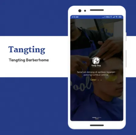 Booking view on the Tangting Barberhome PWA